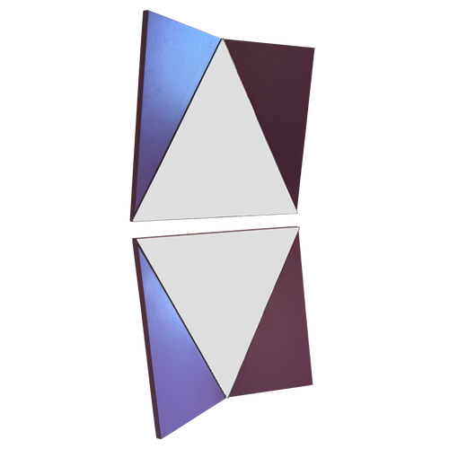 Pair of Vintage French Mod Triangle Mirrors