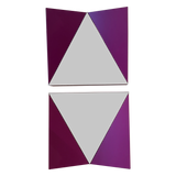 Pair of Vintage French Mod Triangle Mirrors