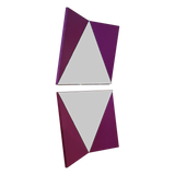 Pair of Vintage French Mod Triangle Mirrors