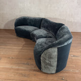 3 Piece Curved Velvet Sofa