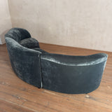 3 Piece Curved Velvet Sofa