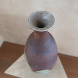 Studio Ceramic Bottle Vase with Oval Motif