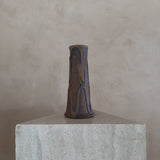Carved Relief Curved Form Studio Ceramic Vessel