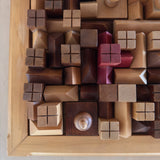 Geometric Carved Wood "Wellington" Game