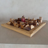 Geometric Carved Wood "Wellington" Game