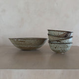 5 Piece Studio Ceramic Salad Set in Speckled Earth Glaze