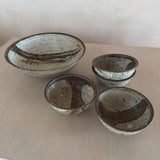 5 Piece Studio Ceramic Salad Set in Speckled Earth Glaze