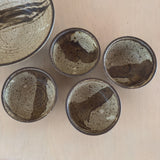5 Piece Studio Ceramic Salad Set in Speckled Earth Glaze