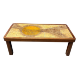 Signed French Ceramic Tile Coffee Table, 1960s