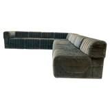 8 Piece Channeled Velvet Sectional Sofa