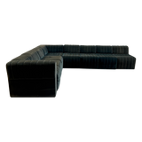 8 Piece Channeled Velvet Sectional Sofa