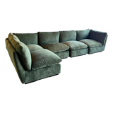 5 Piece Modular Sage Chenille Sectional