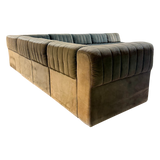 8 Piece Channeled Velvet Sectional Sofa