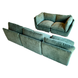 5 Piece Modular Sage Chenille Sectional