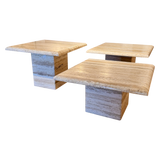 Trio of Travertine Coffee Tables
