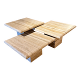 Trio of Travertine Coffee Tables