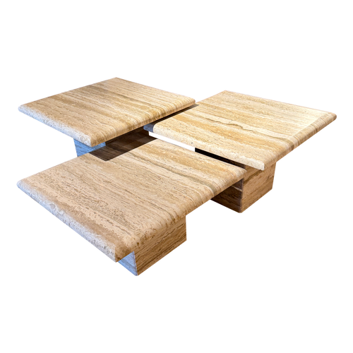 Trio of Travertine Coffee Tables
