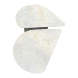 Pair of Italian Biomorphic Light Grey Marble Nesting Tables