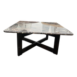 Square Breccia Stone Top End Table