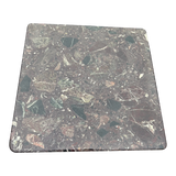 Square Breccia Stone Top End Table