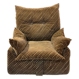 Pair of Striped Velvet Lounge Chairs by Aldo Ciabatti for Stilgamma, 1970s
