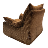 Pair of Striped Velvet Lounge Chairs by Aldo Ciabatti for Stilgamma, 1970s