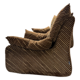 Pair of Striped Velvet Lounge Chairs by Aldo Ciabatti for Stilgamma, 1970s