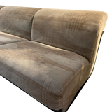 Pair of Italian Suede Armless Lounge Chairs, 1970s