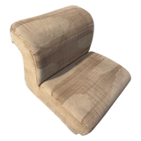 Pair of Italian Suede Armless Lounge Chairs, 1970s