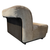 Pair of Italian Suede Armless Lounge Chairs, 1970s