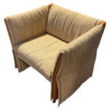 'Diva' Curved Arm Lounge Chair by Giovannetti for Paolo Piva