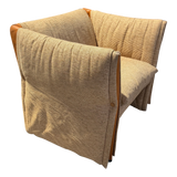 'Diva' Curved Arm Lounge Chair by Giovannetti for Paolo Piva