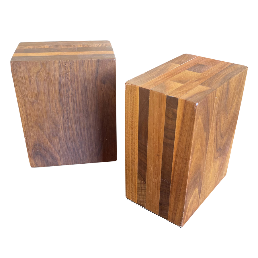 Wood Block Bookends