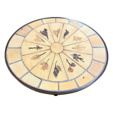 Roger Capron Oval Botanical Tile Top Coffee Table