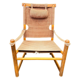 Pair of Canvas Safari Sling Chairs with Headrests