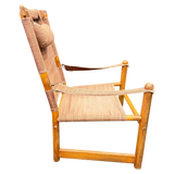 Pair of Canvas Safari Sling Chairs with Headrests