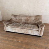 Suede Tufted Stitch Detail Loveseat