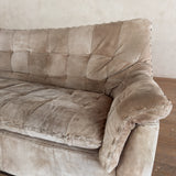 Suede Tufted Stitch Detail Loveseat