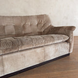 Suede Tufted Stitch Detail Loveseat
