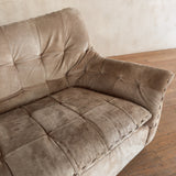 Suede Tufted Stitch Detail Loveseat