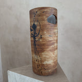 Large French Studio Ceramic Splatter Vase