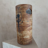 Large French Studio Ceramic Splatter Vase