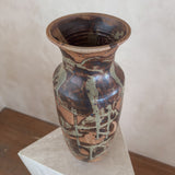 Large French Studio Ceramic Drip Glaze Vase