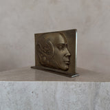 Signed Bronze Bas Relief Surrealist Plaque