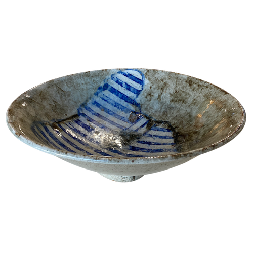 Jumbo Striped Seated Person Ceramic Bowl