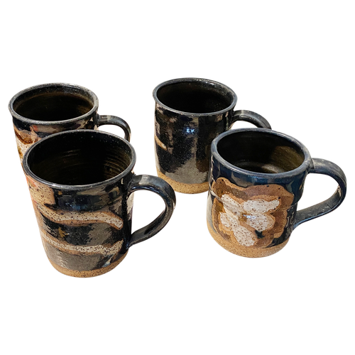 Set of 4 Studio Pottery Mugs