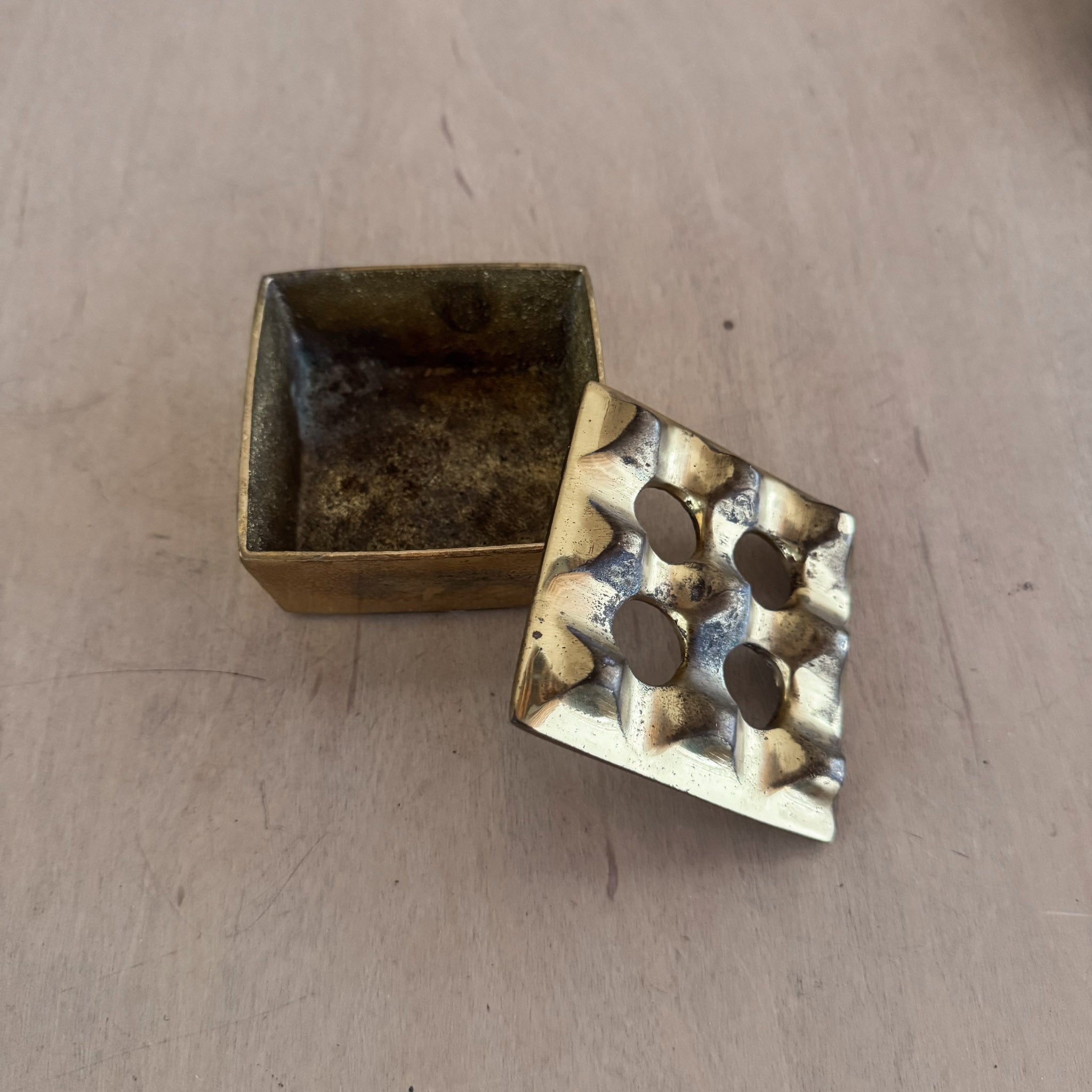 Collection of Grooved Brass Ashtrays