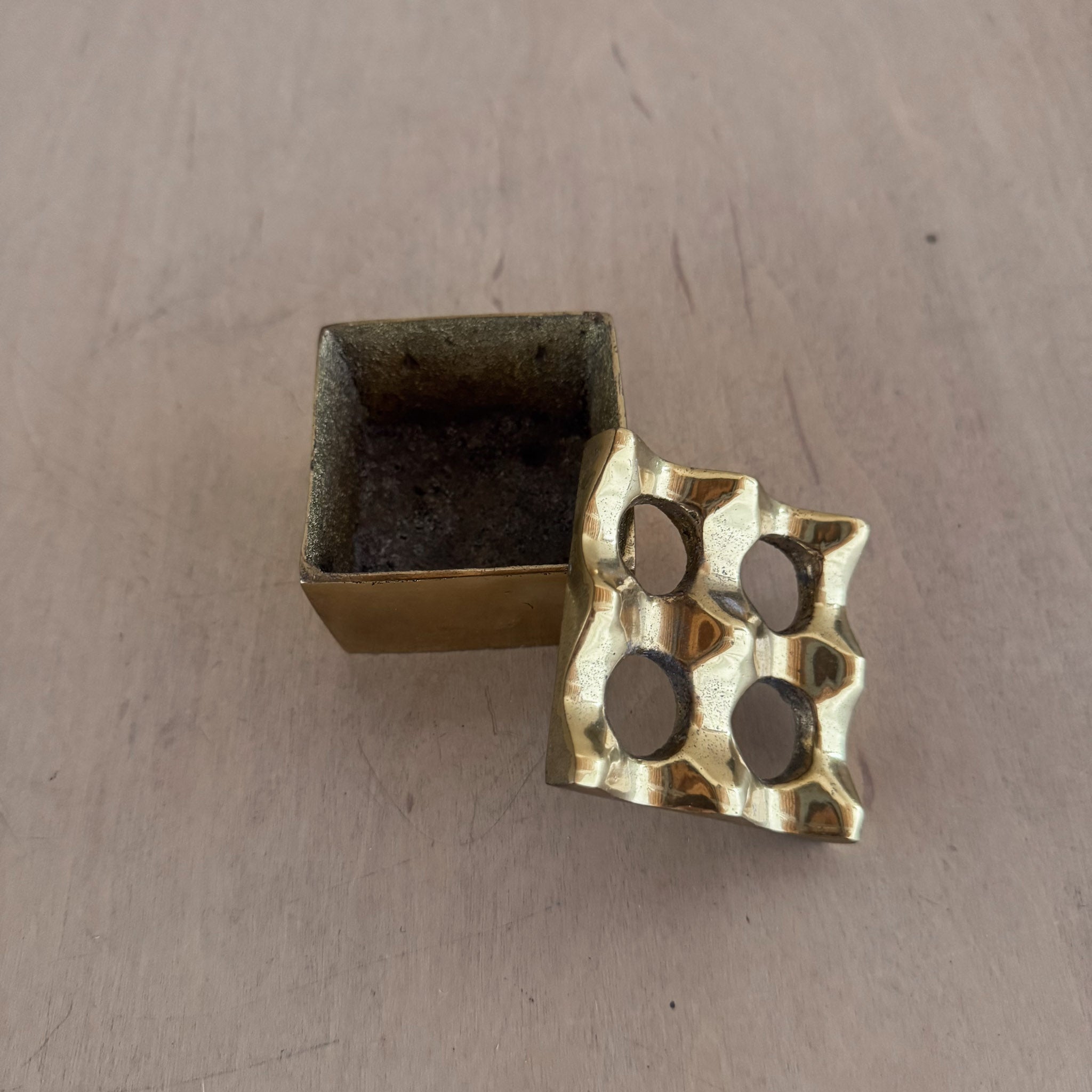 Collection of Grooved Brass Ashtrays