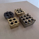Collection of Grooved Brass Ashtrays