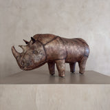 Leather Rhinocerous Sculpture